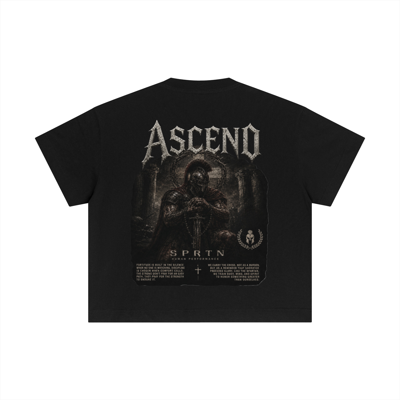 ASCEND SPARTAN GRAPHIC Cotton Boxy T-Shirt