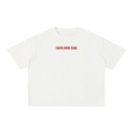 FAITH OVER FEAR Mineral Wash Boxy Cotton T-Shirt