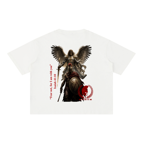 FAITH OVER FEAR Mineral Wash Boxy Cotton T-Shirt